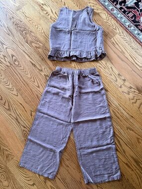 SHEIN faux linen 2 piece outfit